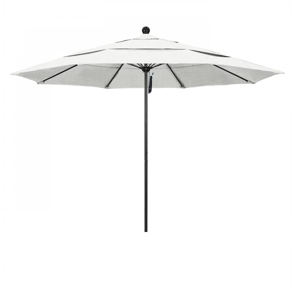 California Umbrella 11' Black Aluminum Market Patio Umbrella, Sunbrella Canvas 194061333419 - main